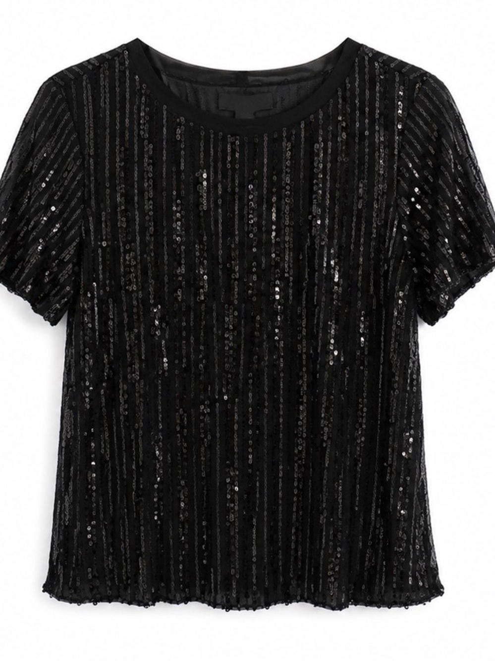 Sanctuary Black Sequin Puff Sleeve Top XS NWT Party Holiday Going Out